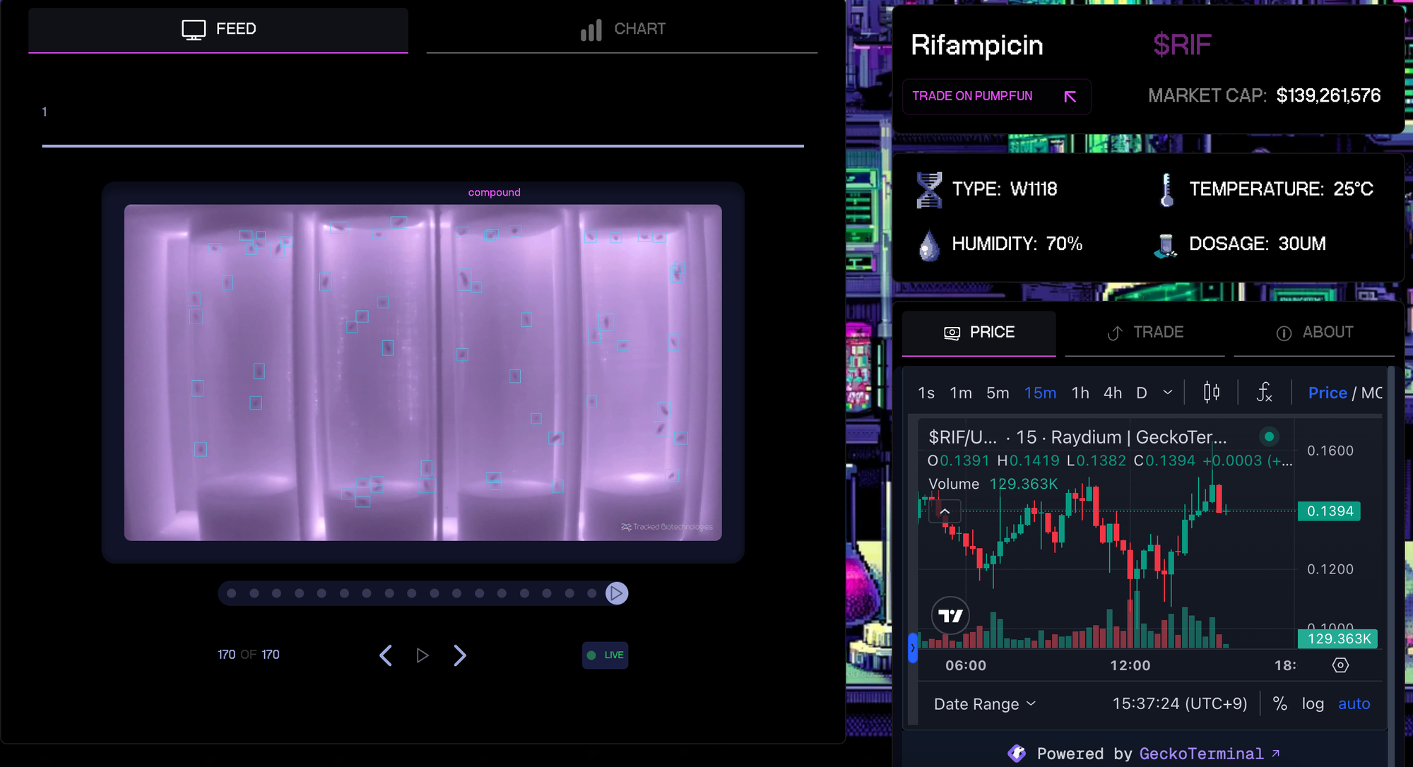 Pump Finance Interface; Source: Pump.science