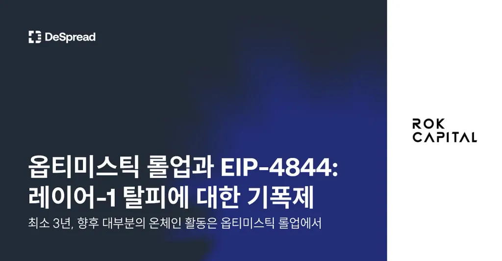 옵티미스틱 롤업과 EIP-4844: 레이어-1 탈피에 대한 기폭제